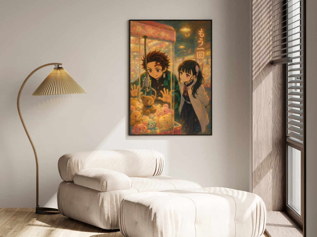 Demon Slayer Tanjiro Kanao Dreamy Arcade Crane Anime Poster