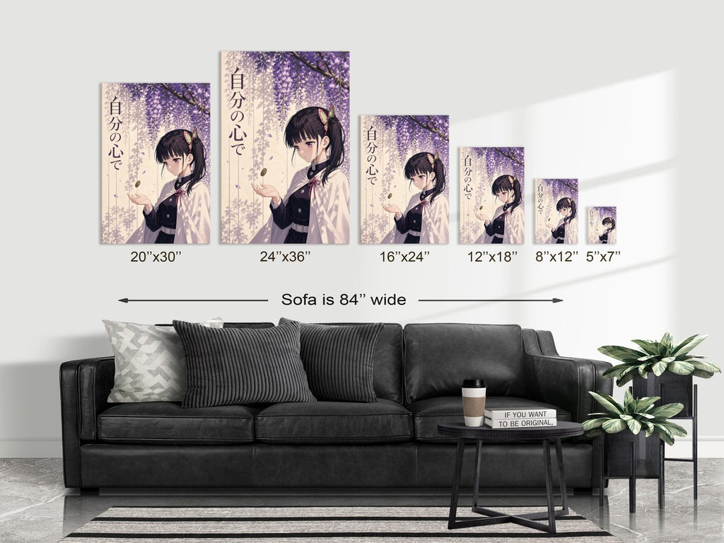 Demon Slayer Kanao Coin Floral Editorial Anime Poster