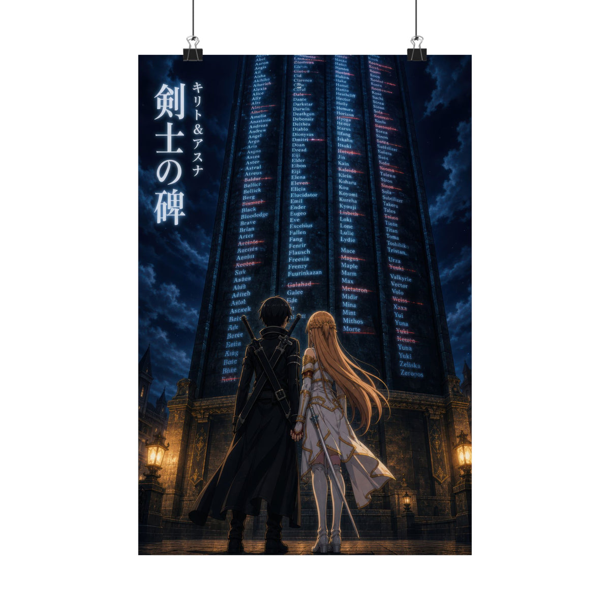 Sword Art Online Sao08 Monument Of Swordsmen Dark Fantasy Key Visual Anime Poste