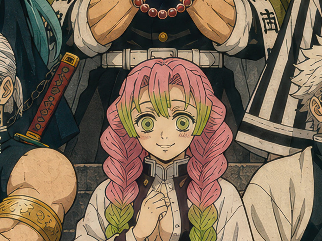 Demon Slayer Nine Hashira Ukiyoe Ensemble Anime Poster