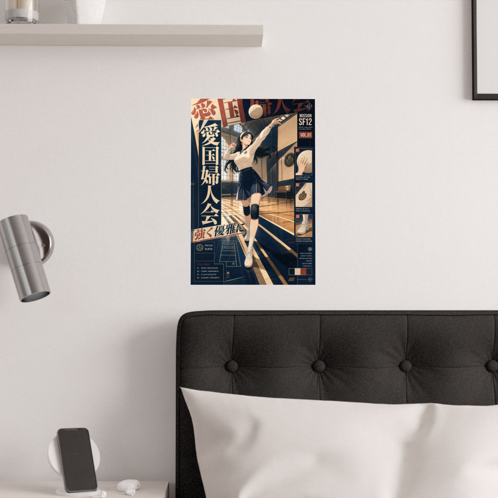 Melinda Spy x Family Anime Poster Melinda Patriotic Ladies Volleyball Wall Art