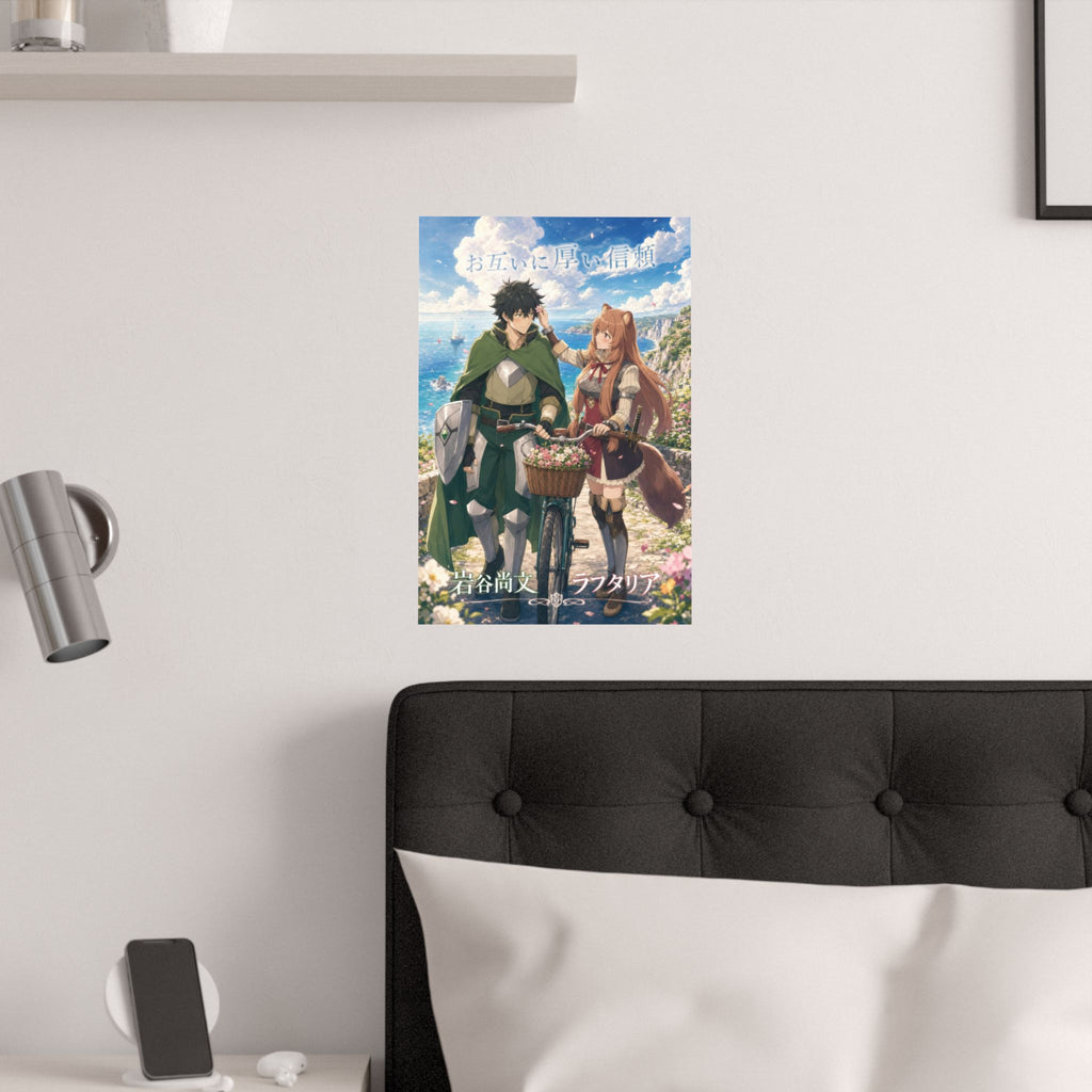 The Rising of the Shield Hero Romance Plus Seaside Bicycle Walk Anime Poster