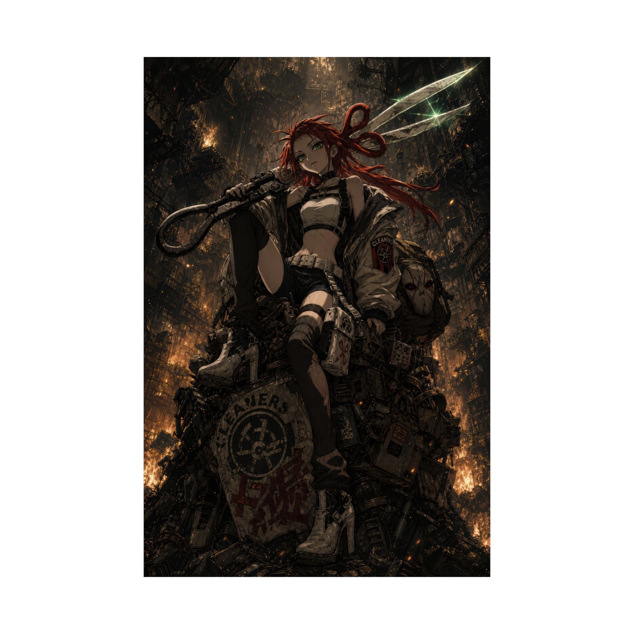 Gachiakuta Gk02 Riyo Cleaners Shears Throne Gritty Cinematic Manga Anime Poster