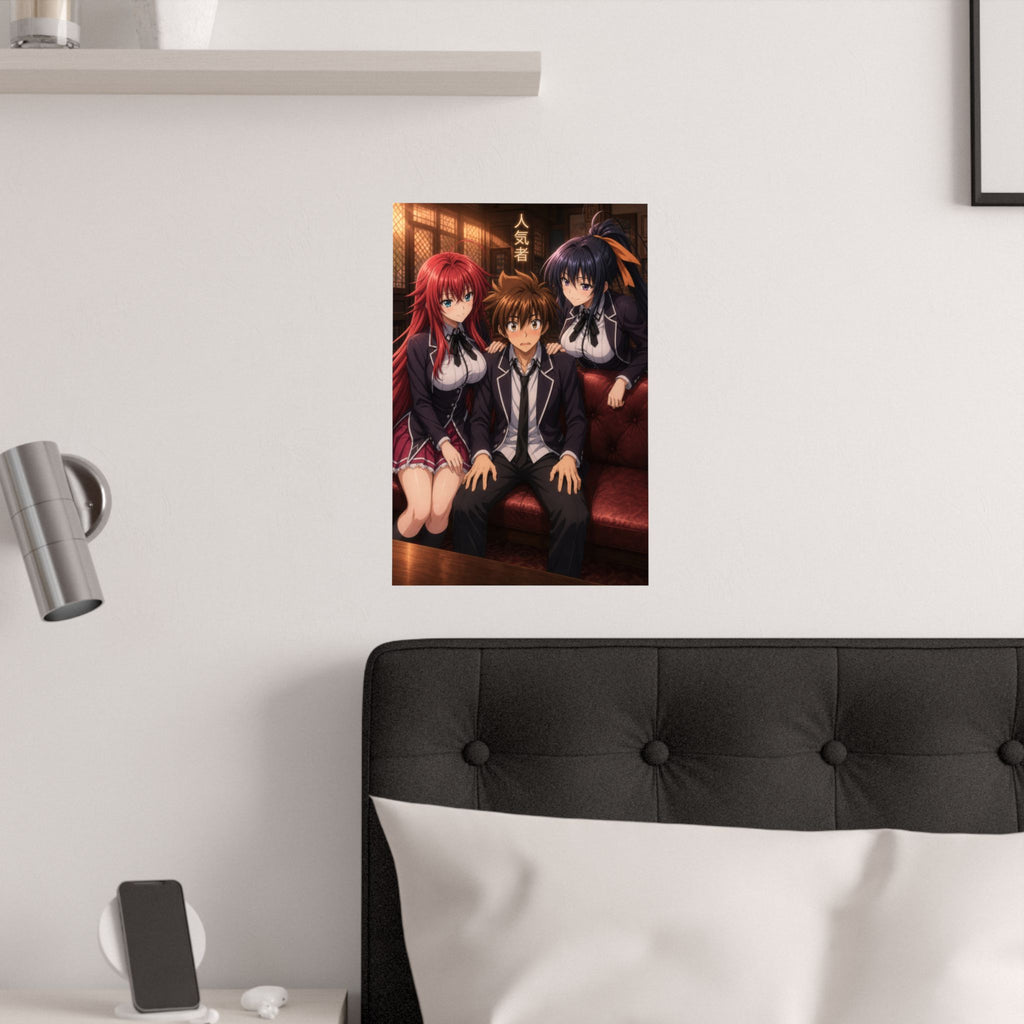 High School DxD P05 Issei Rias Akeno Rivalry Anime Poster