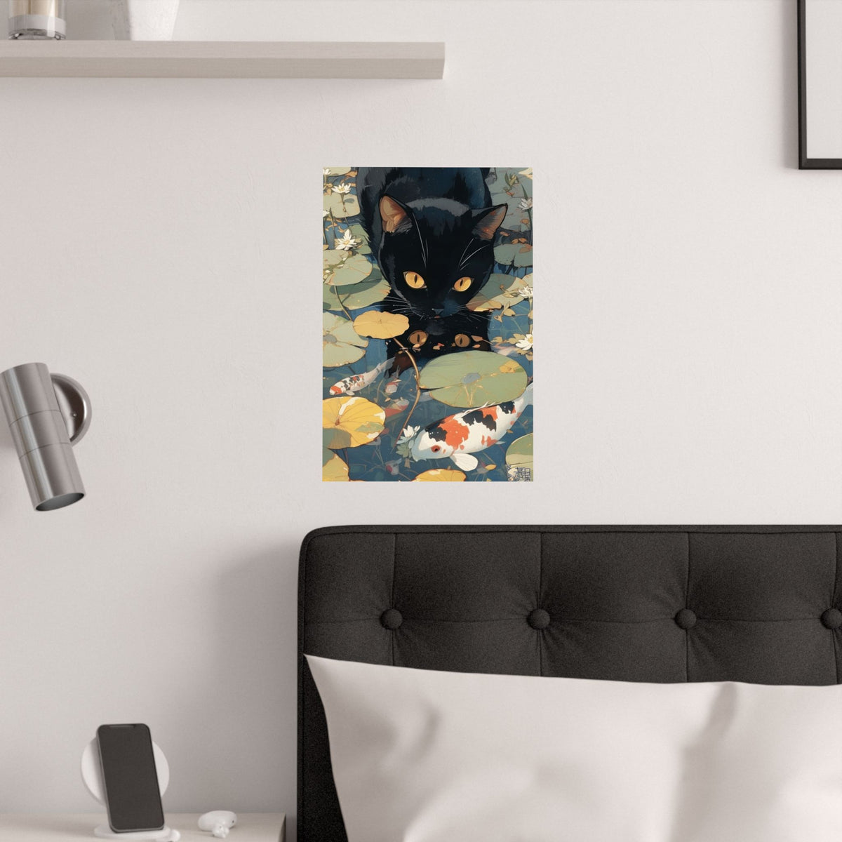 Black Cat Cat Joi Fish Ponde Anime Poster