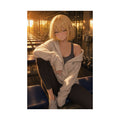 Anime Haein Hoodie Slip Bench Golden Hour Warm Backlight Anime Poster