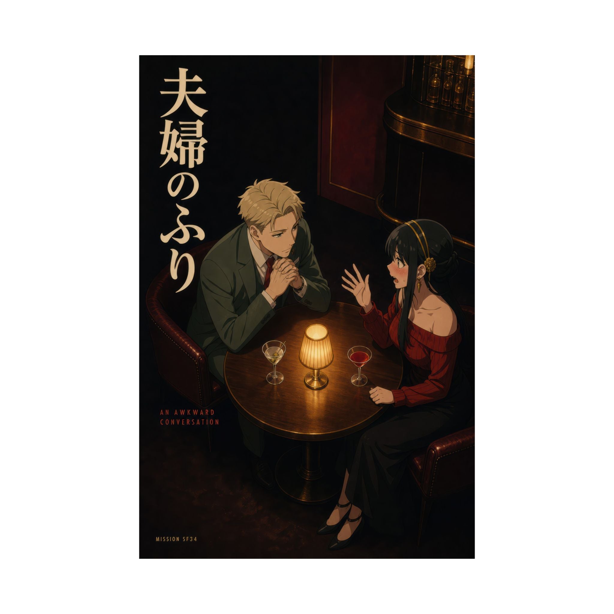 Loid Yor Spy x Family Anime Poster Bar Honest Talk Simplified Jazz Editorial