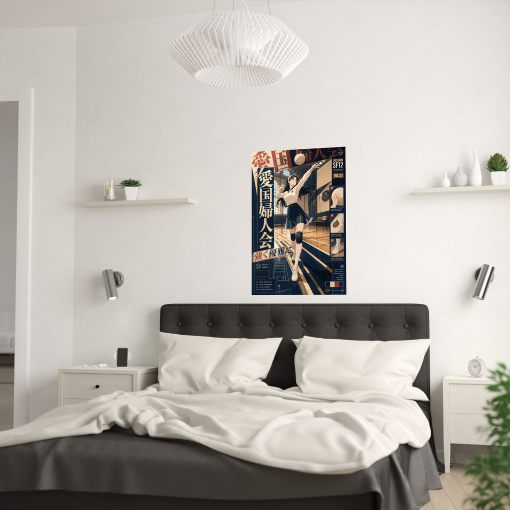Melinda Spy x Family Anime Poster Melinda Patriotic Ladies Volleyball Wall Art