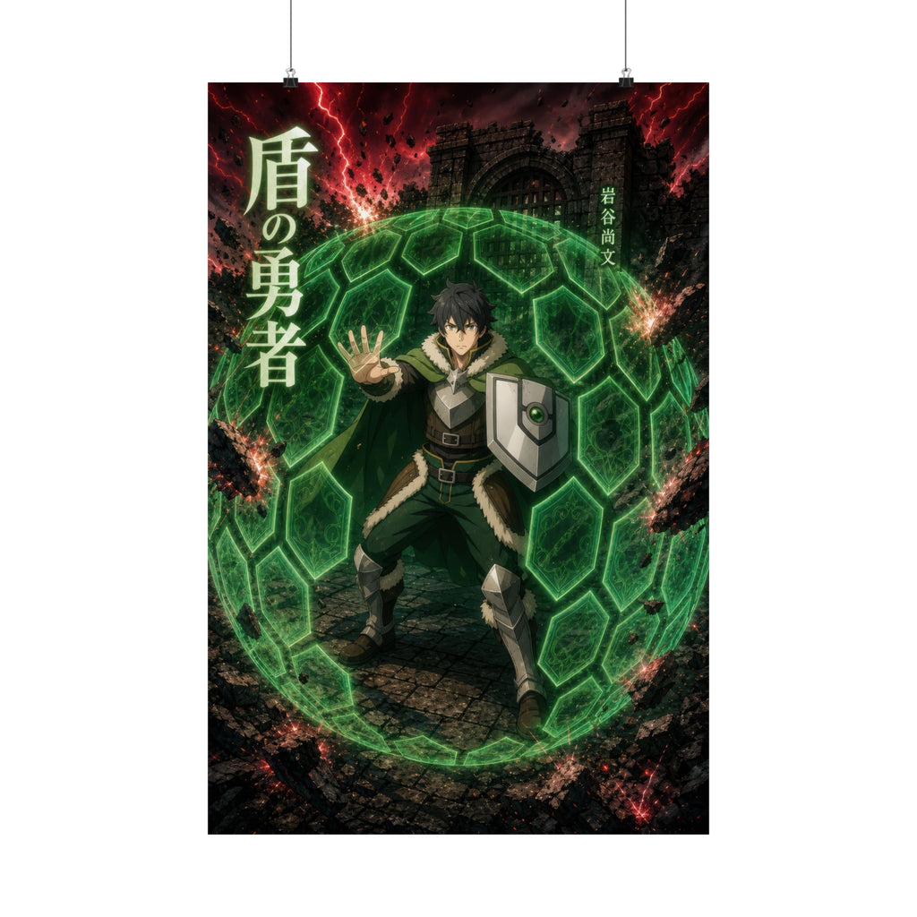 The Rising of the Shield Hero Naofumi Shield Prison Defensive Power Anime Poster