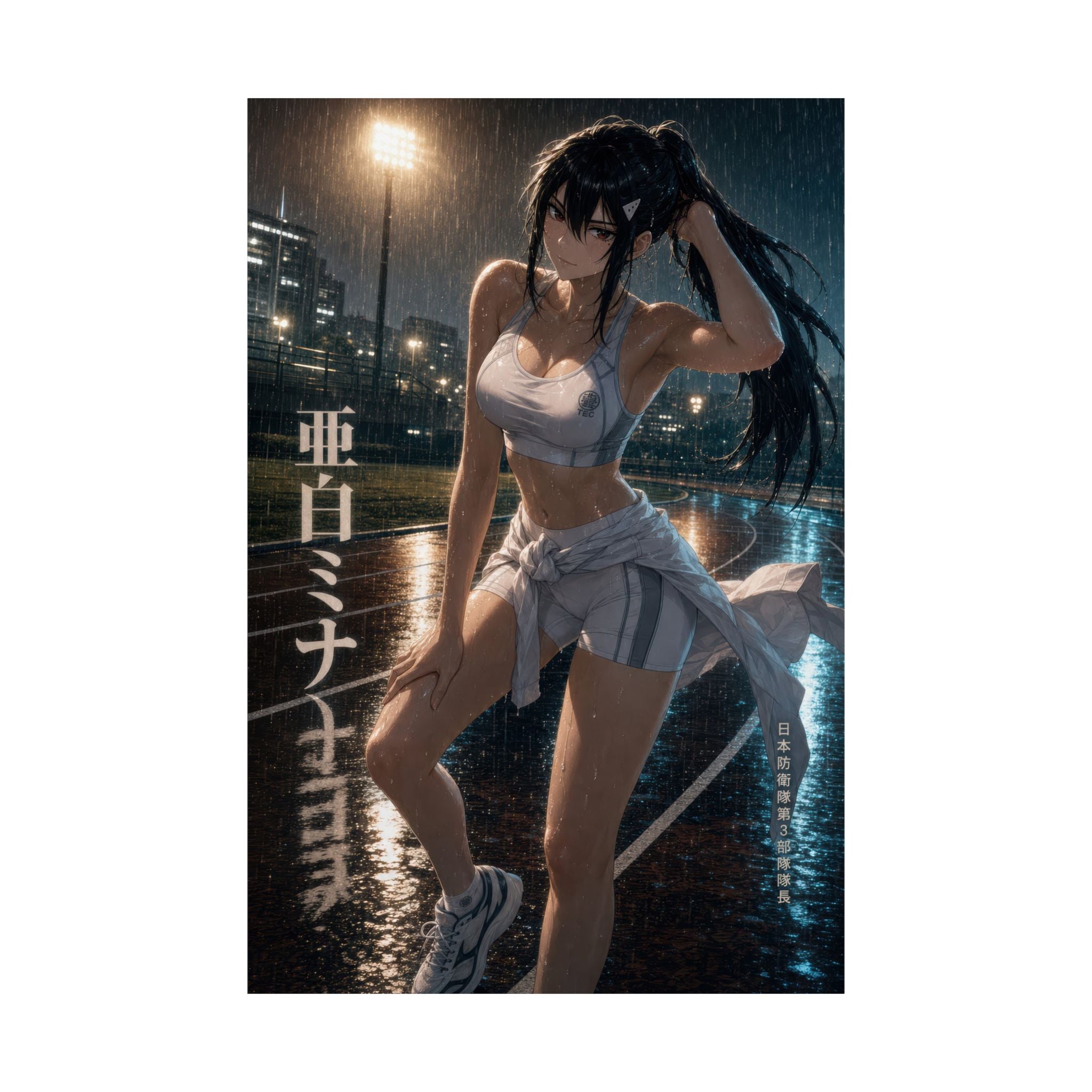 Kaiju No. 8 Kj8 S03 Mina Rain Training White Set Anime Film Glamour Anime Poster