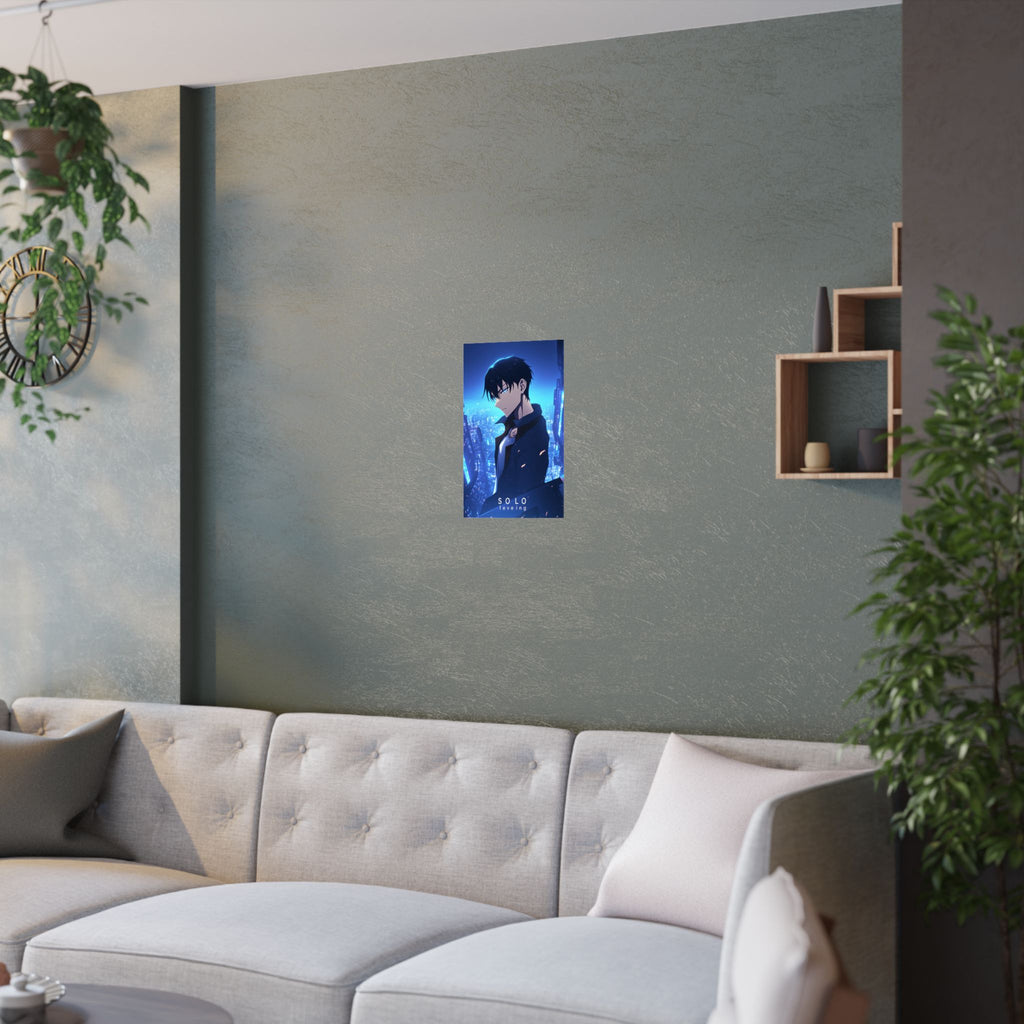 Solo Leveling Jinwoo City Anime Poster