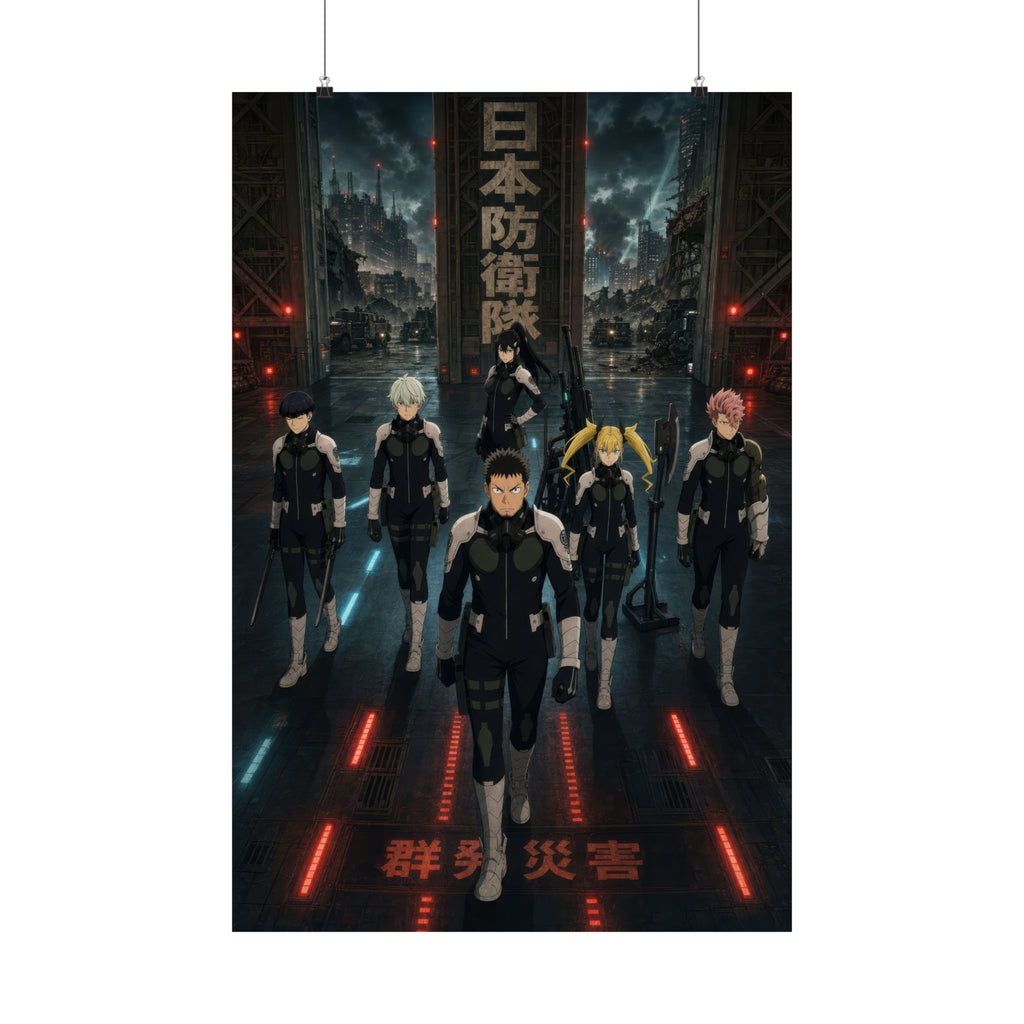 Kaiju No. 8 Kj8 C03 Main Cast Defense Force Deployment Anime Key Art Anime Poste