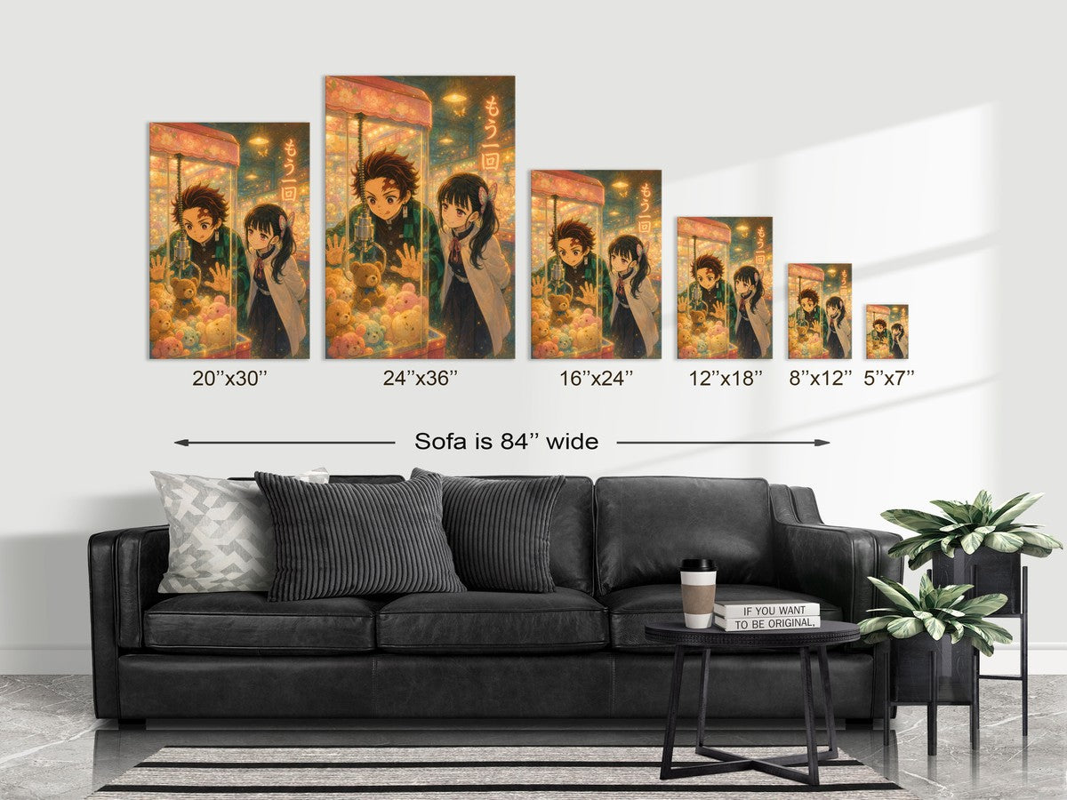 Demon Slayer Tanjiro Kanao Dreamy Arcade Crane Anime Poster