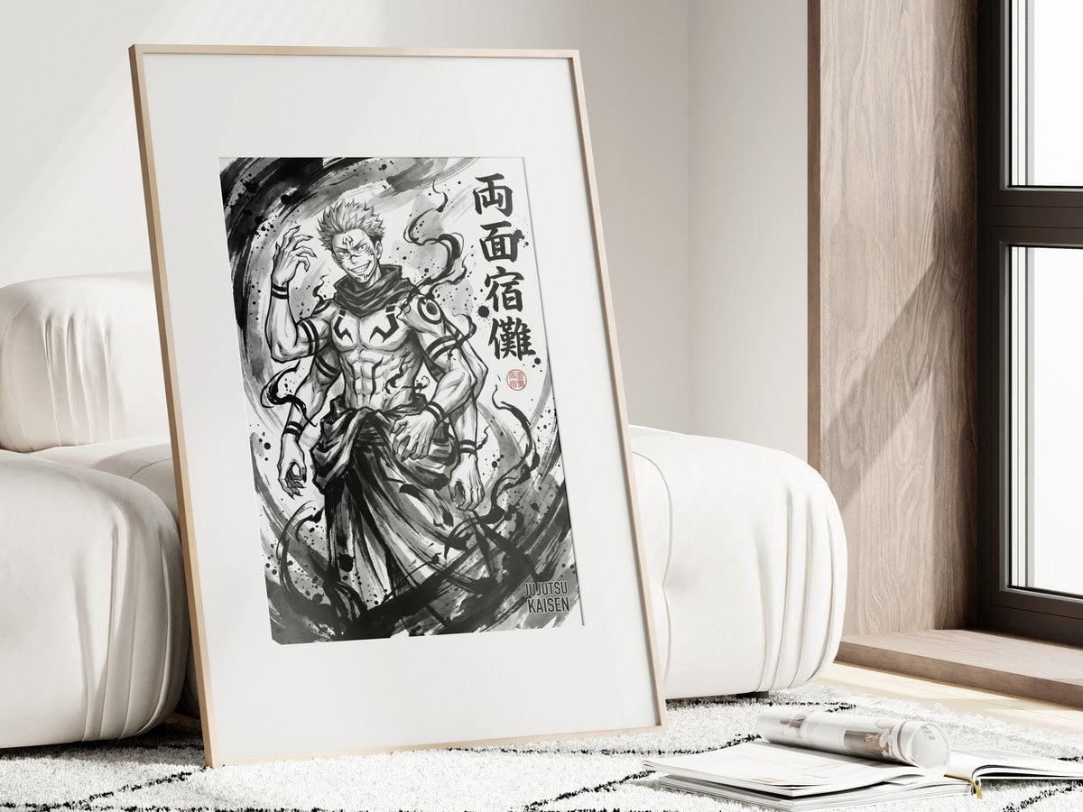 Jujutsu Kaisen Sukuna Malevolent Shrine Anime Poster