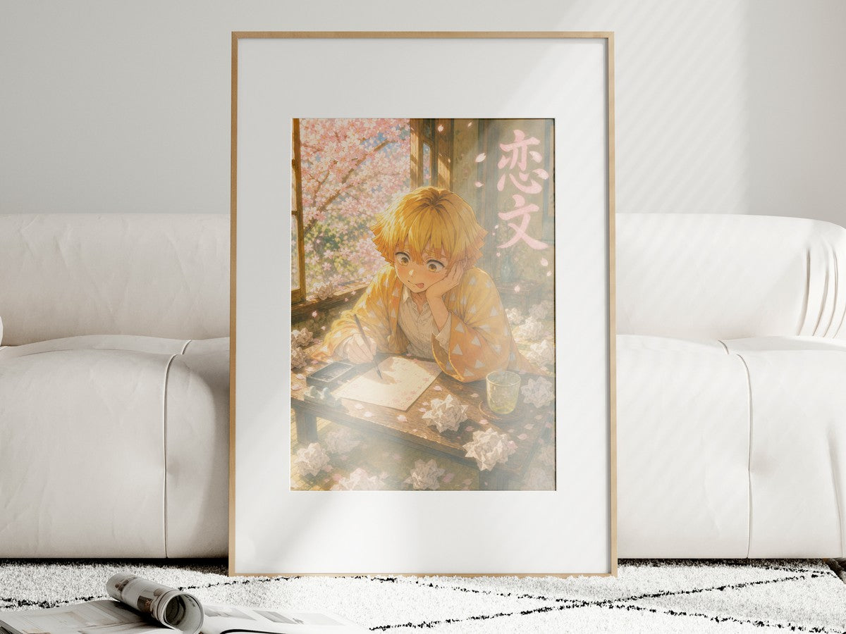 Demon Slayer Zenitsu Ghibli Set Love Letter Anime Poster