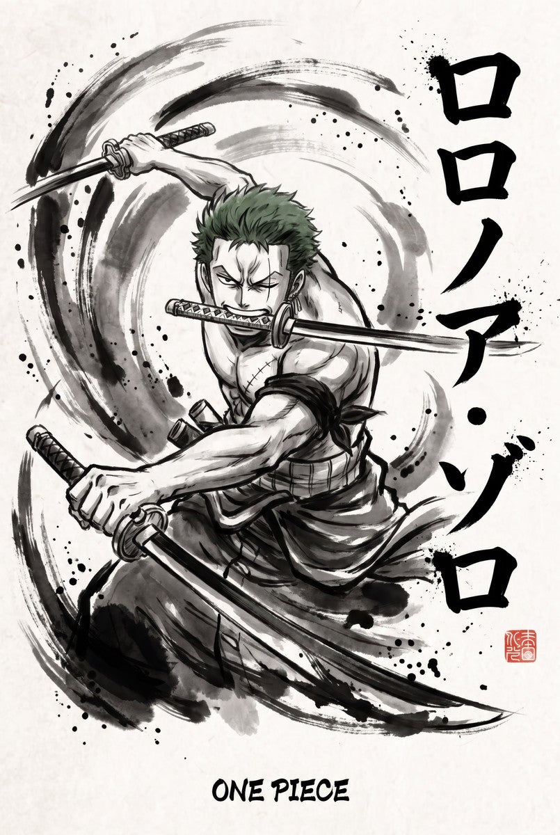 One Piece Zoro V1 Anime Poster