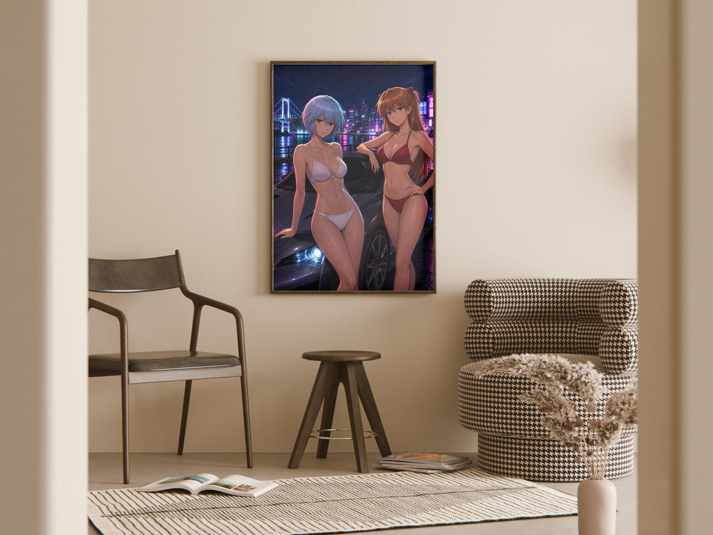 Rei Asuka Evangelion Anime Poster Pilot Girls Art Print