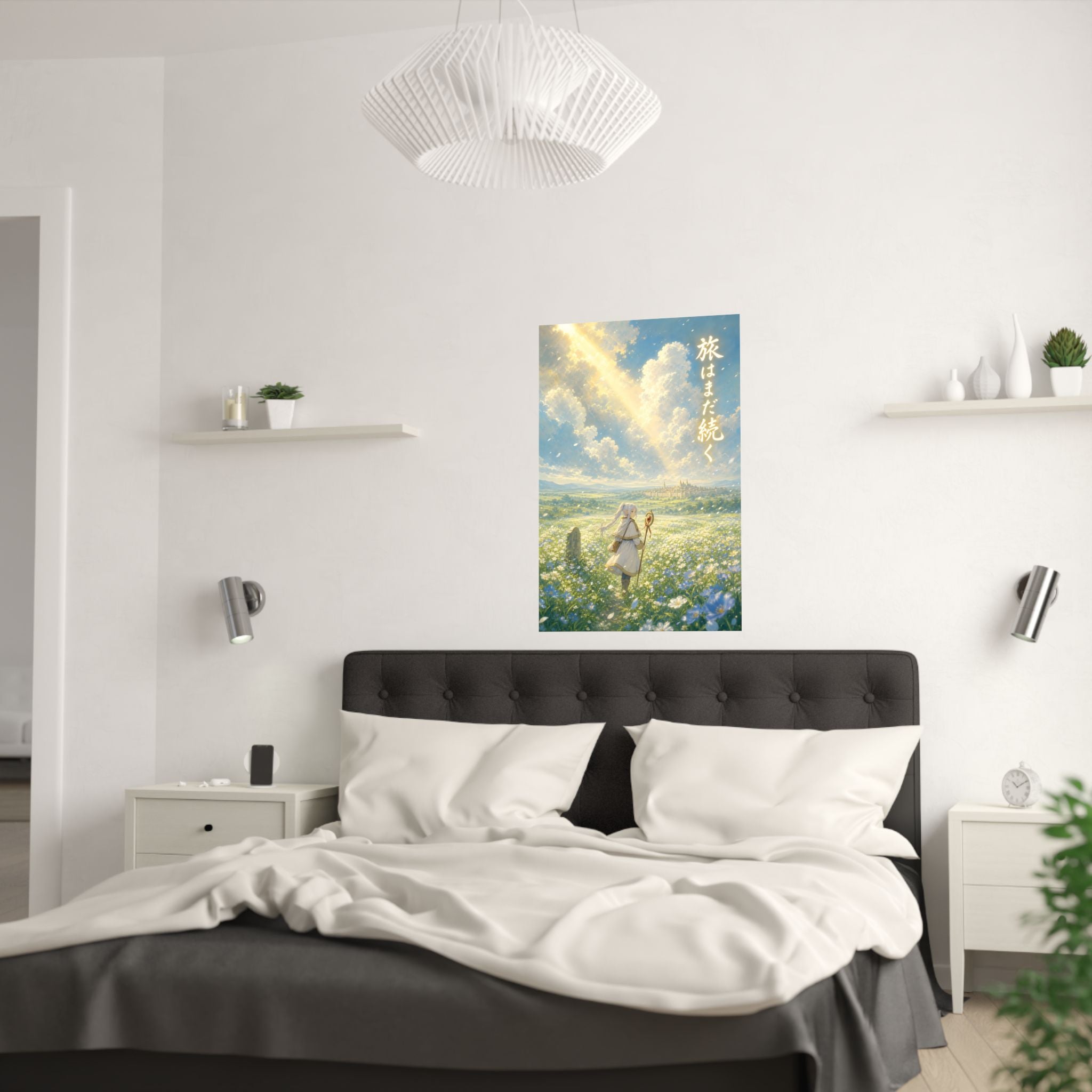 Frieren Fr01 Flower Field Anime Poster