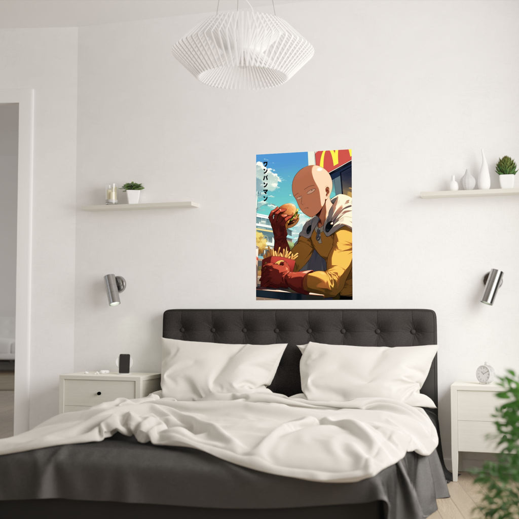 One Punch Man Mcdonalds Anime Poster