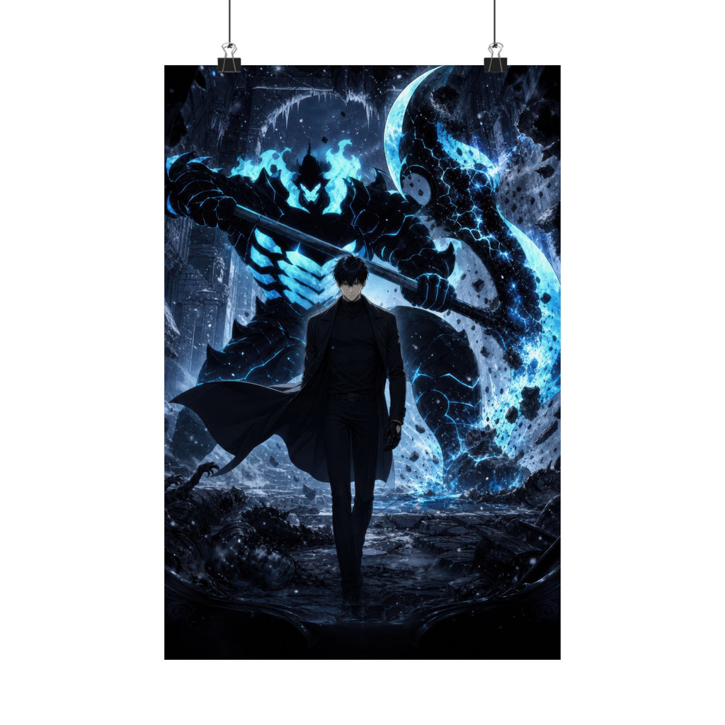 Solo Leveling Sl54 Jinwoo Iron The Wall Anime Poster