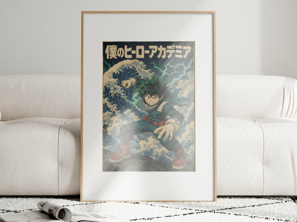 My Hero Academia G8 Deku Ukiyoe Smash Anime Poster