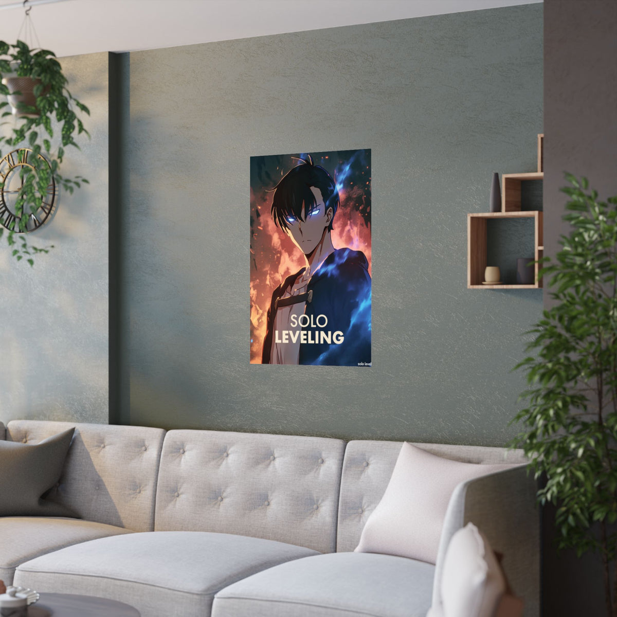 Solo Leveling Jinwoo Cave Anime Poster