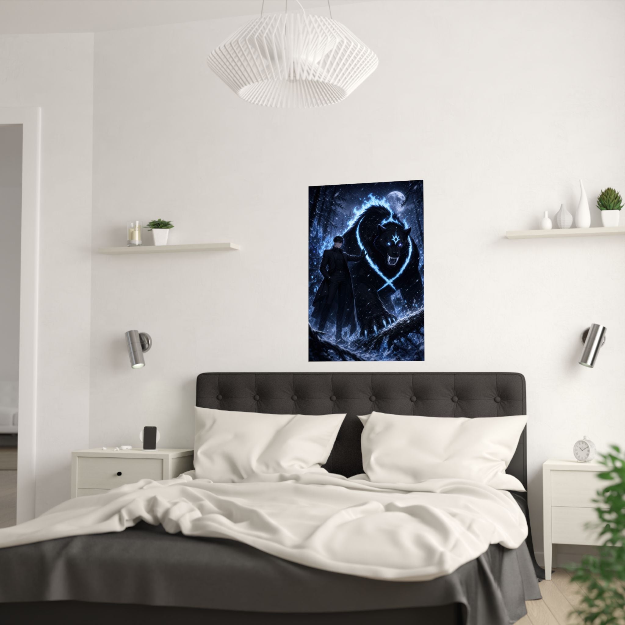 Solo Leveling Sl55 Jinwoo Tank Red Gate Alpha Anime Poster
