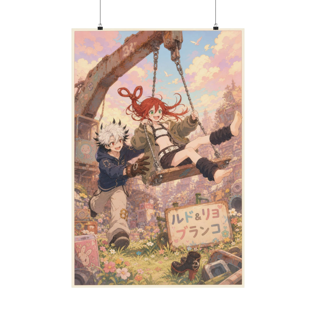 Gachiakuta Gk22 Cute Rudo Riyo Junk Swing Kawaii Anime Poster