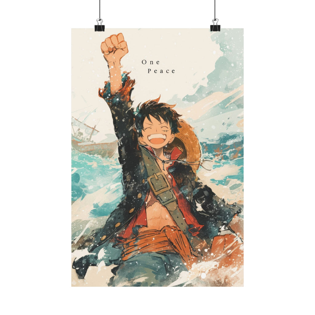 One Piece Luffy Water Anime Poster