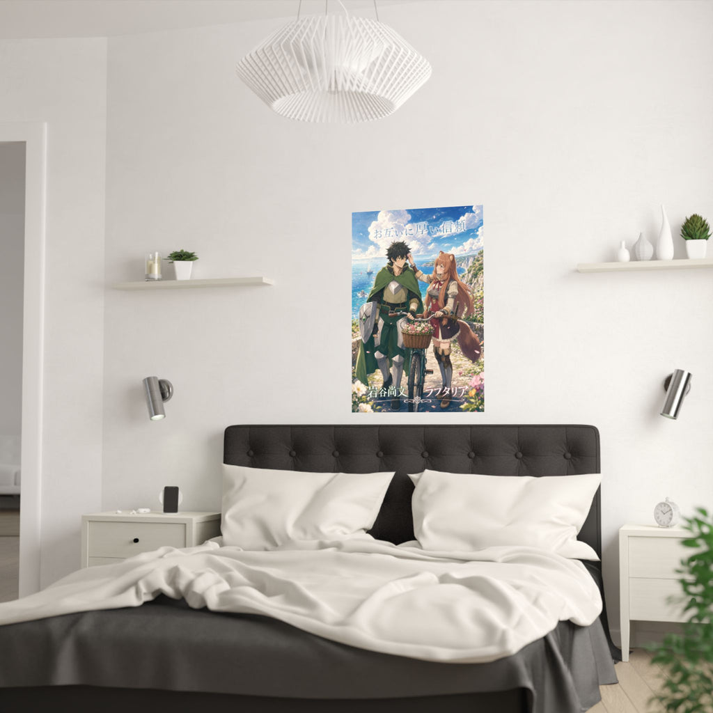 The Rising of the Shield Hero Romance Plus Seaside Bicycle Walk Anime Poster