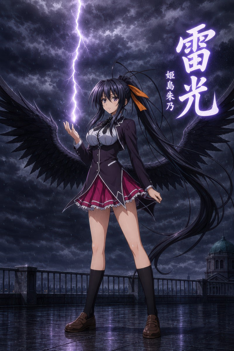High School DxD P03 Akeno Holy Lightning Anime Poster