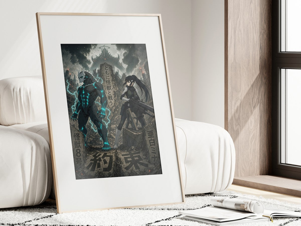Kaiju No. 8 Kj8 F02 Kafka Mina Side By Side Fandom Canon Anime Poster
