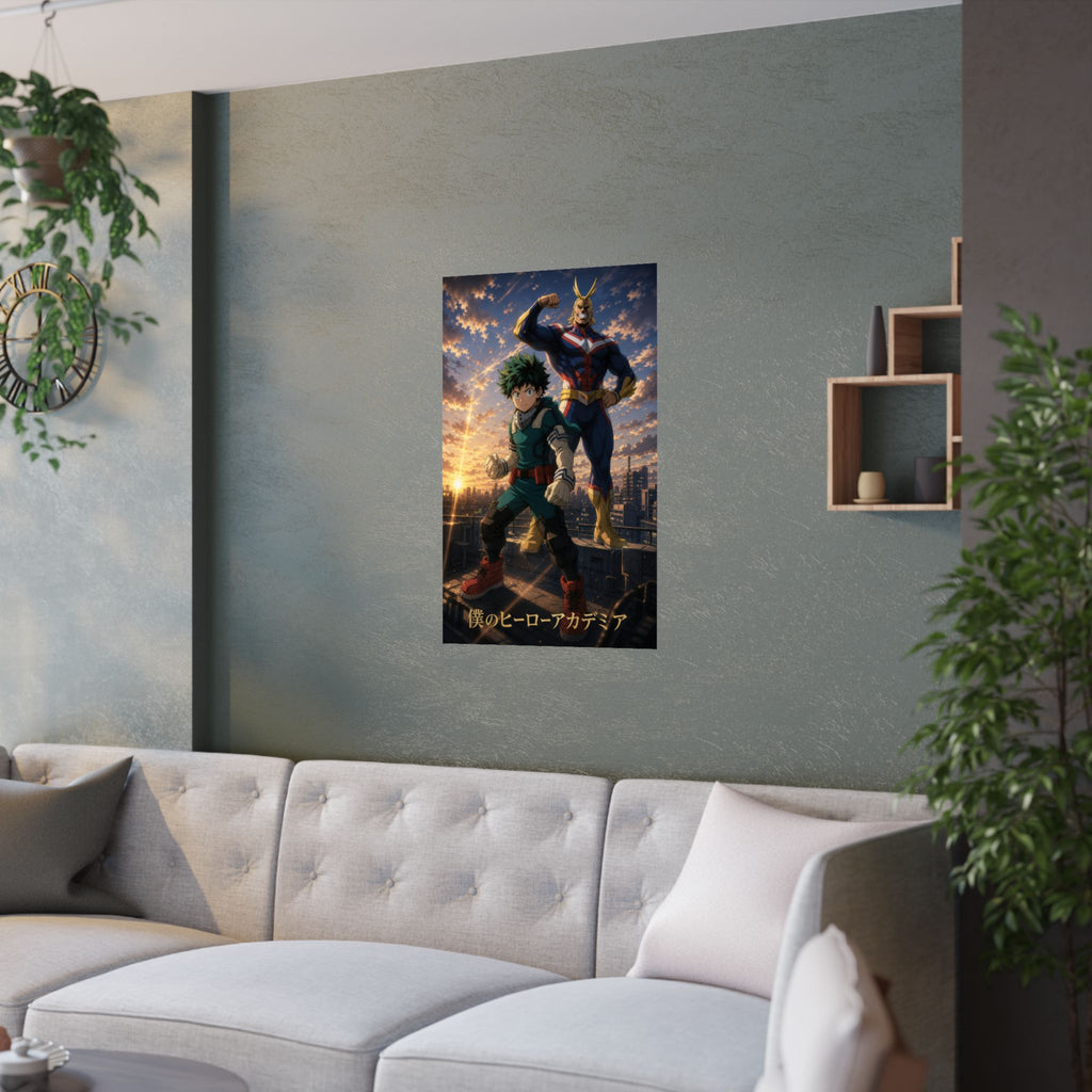 My Hero Academia G3 Deku Allmight Duo Anime Poster