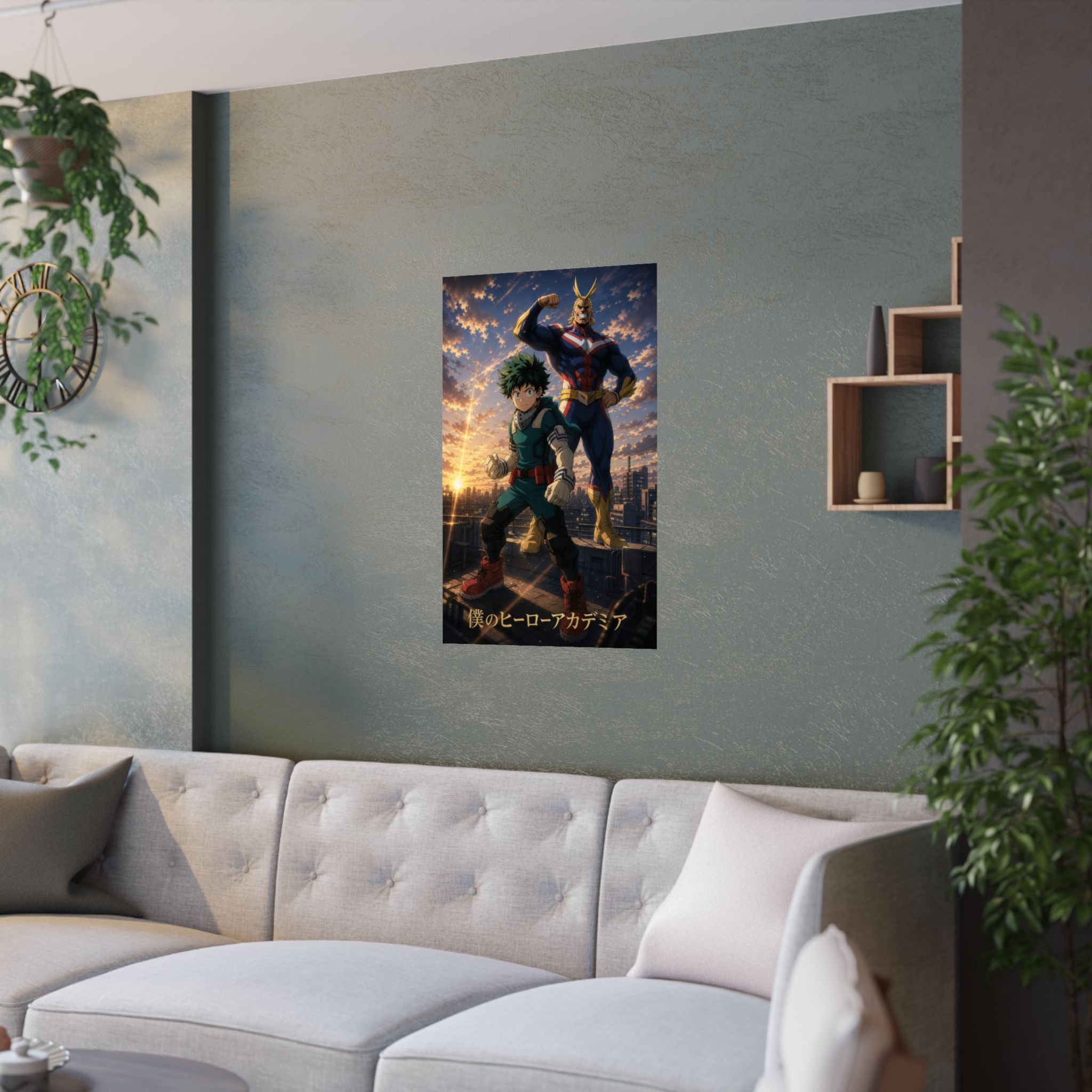 My Hero Academia G3 Deku Allmight Duo Anime Poster