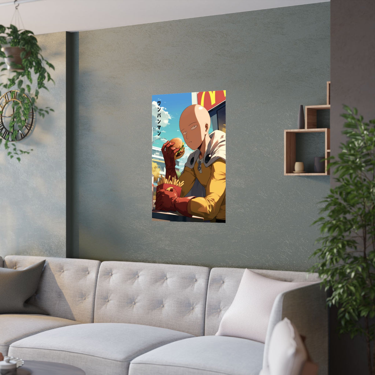 One Punch Man Mcdonalds Anime Poster