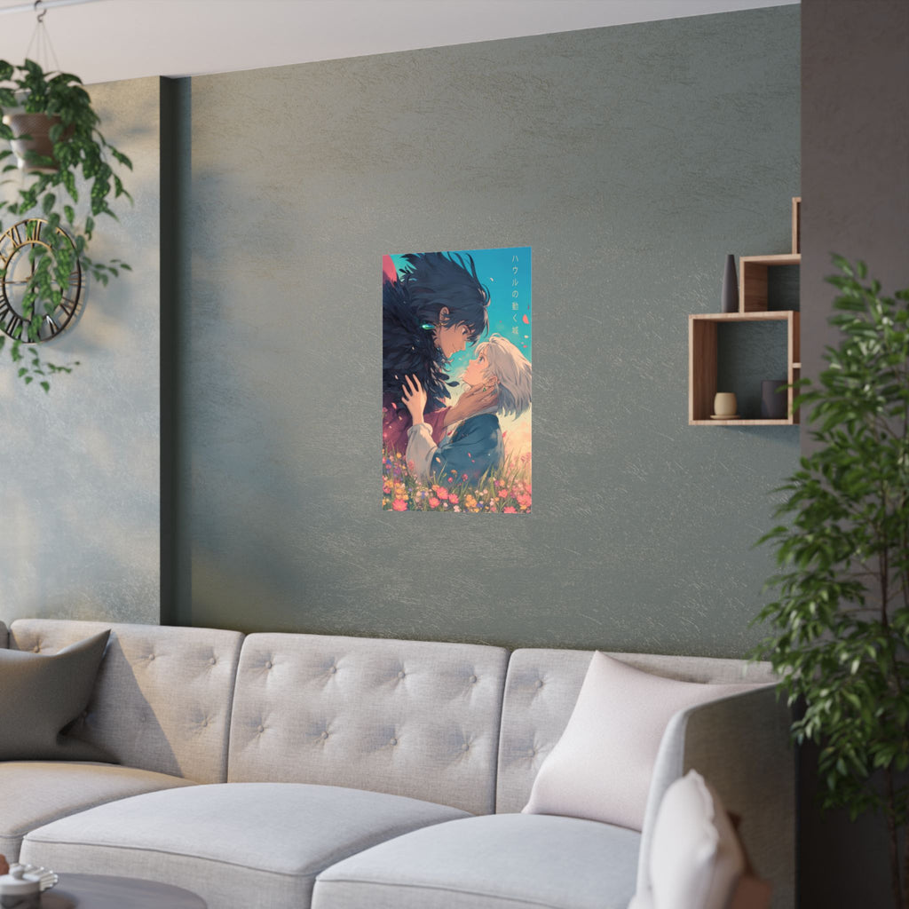 Howls Moving Castle Howl Holding Sophie Anime Poster