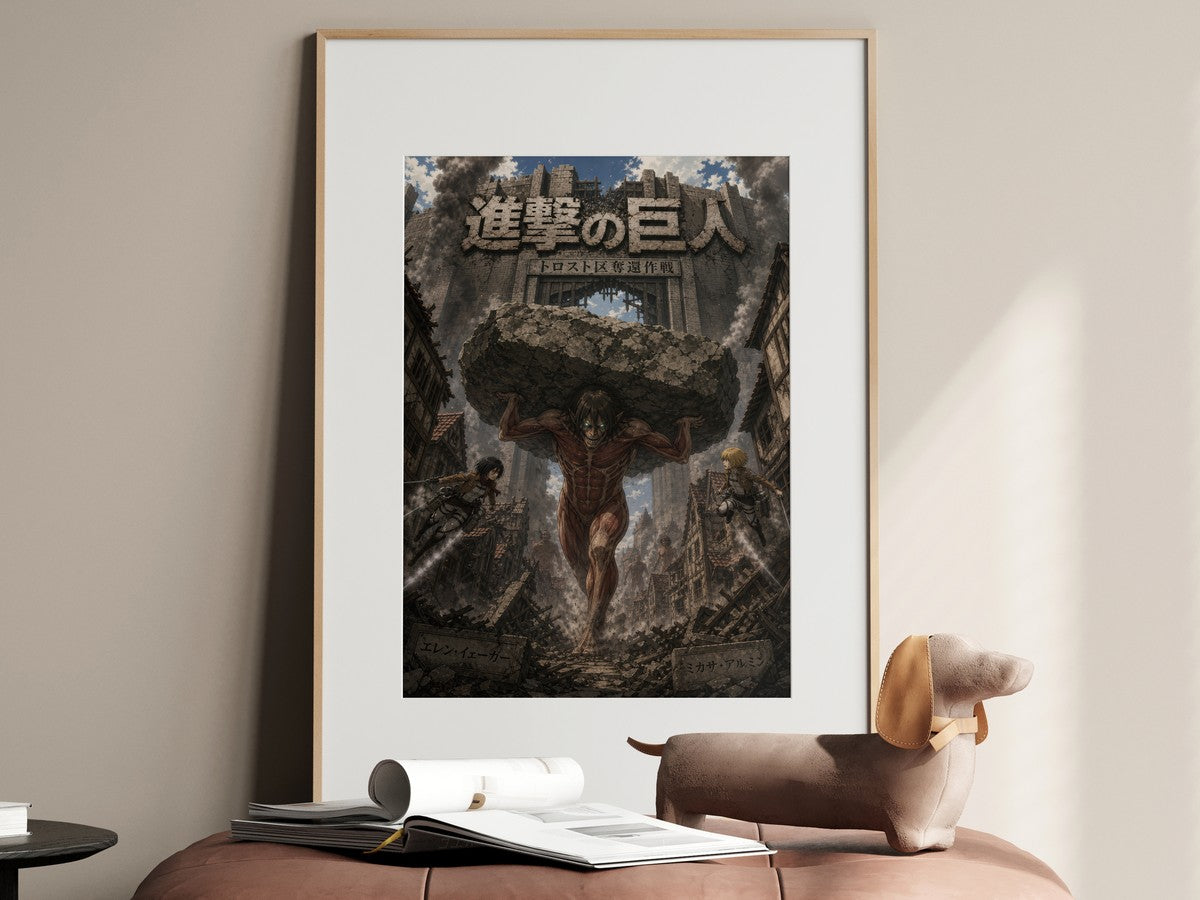 Attack on Titan R2 Trost Boulder Anime Poster