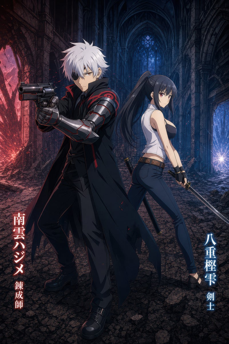 Arifureta Hajime Shizuku Back To Back Combat Anime Poster