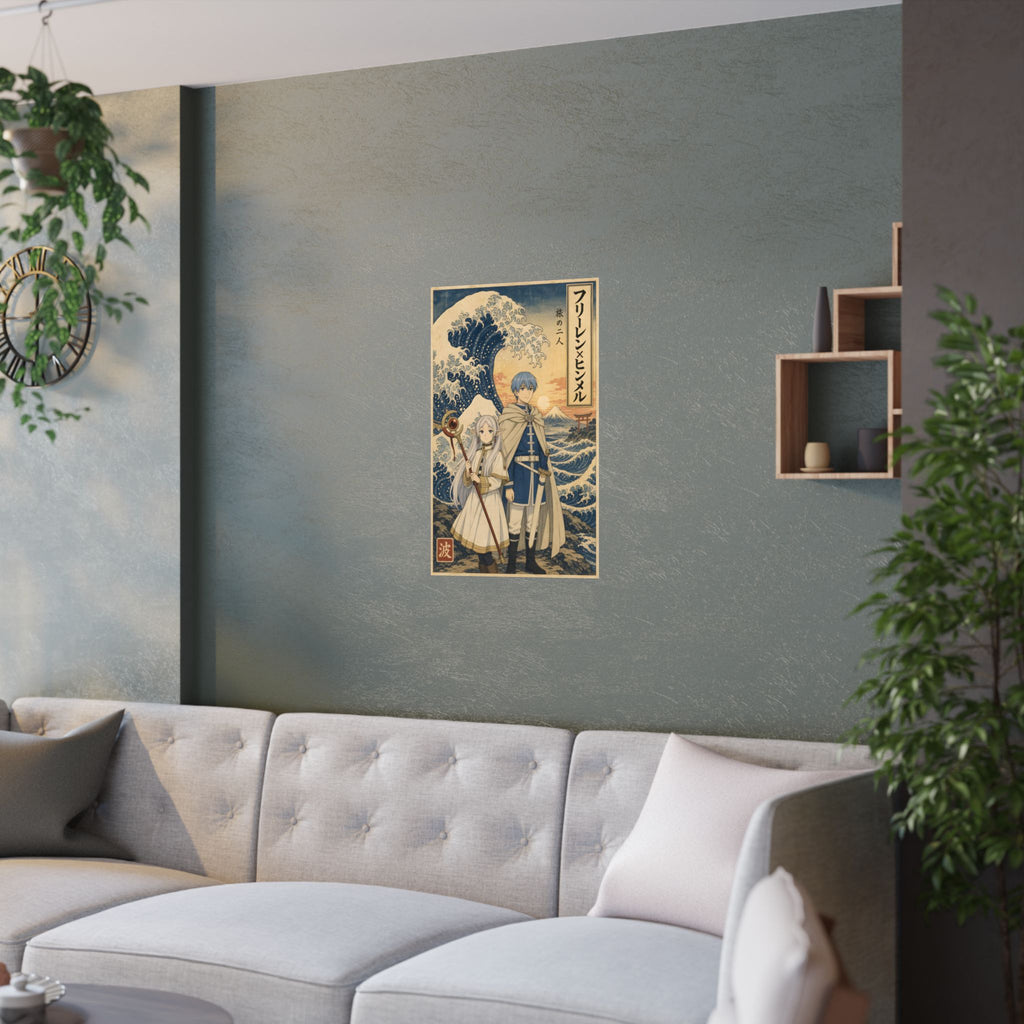 Frieren Fr18 Himmel Ukiyo Wave Anime Poster