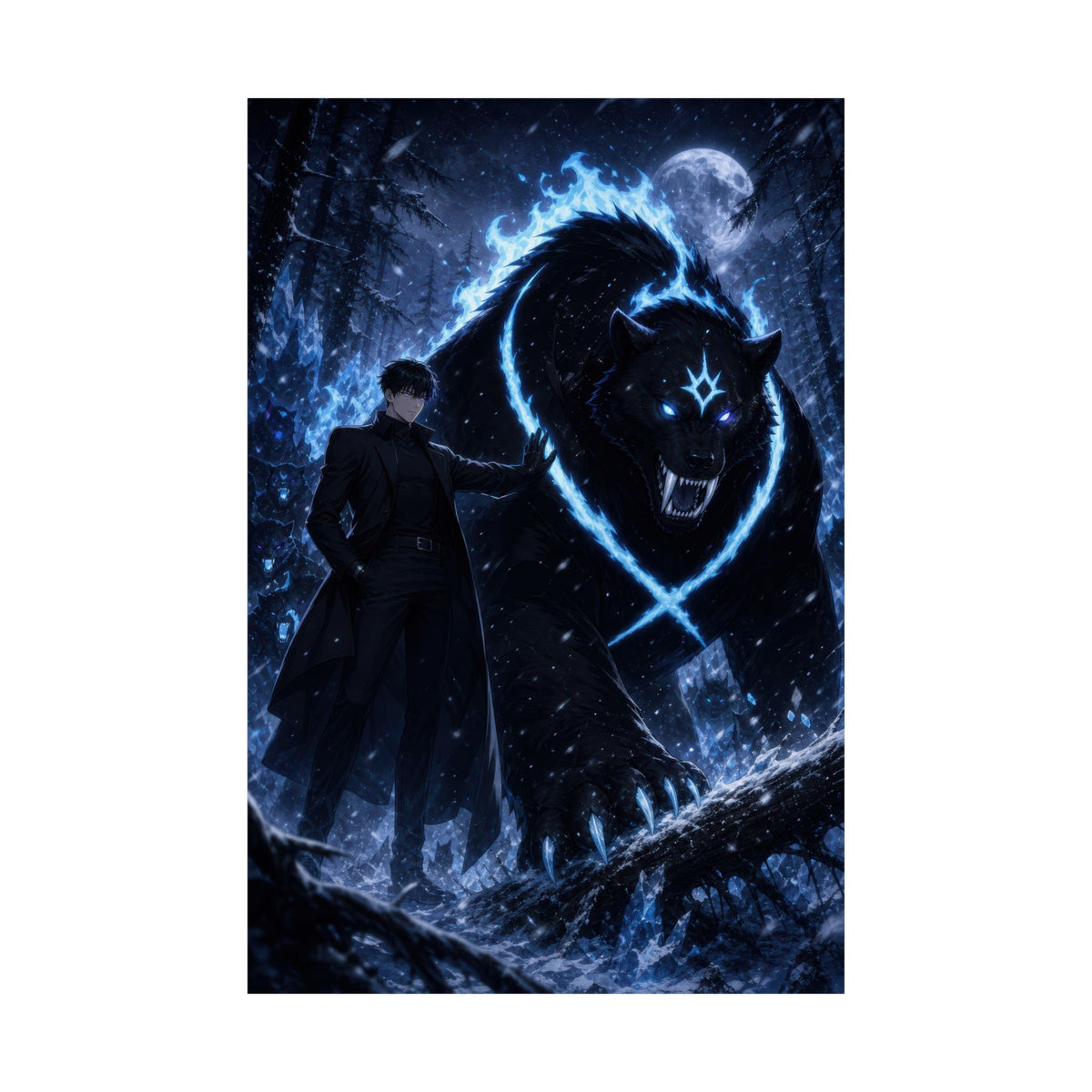 Solo Leveling Sl55 Jinwoo Tank Red Gate Alpha Anime Poster