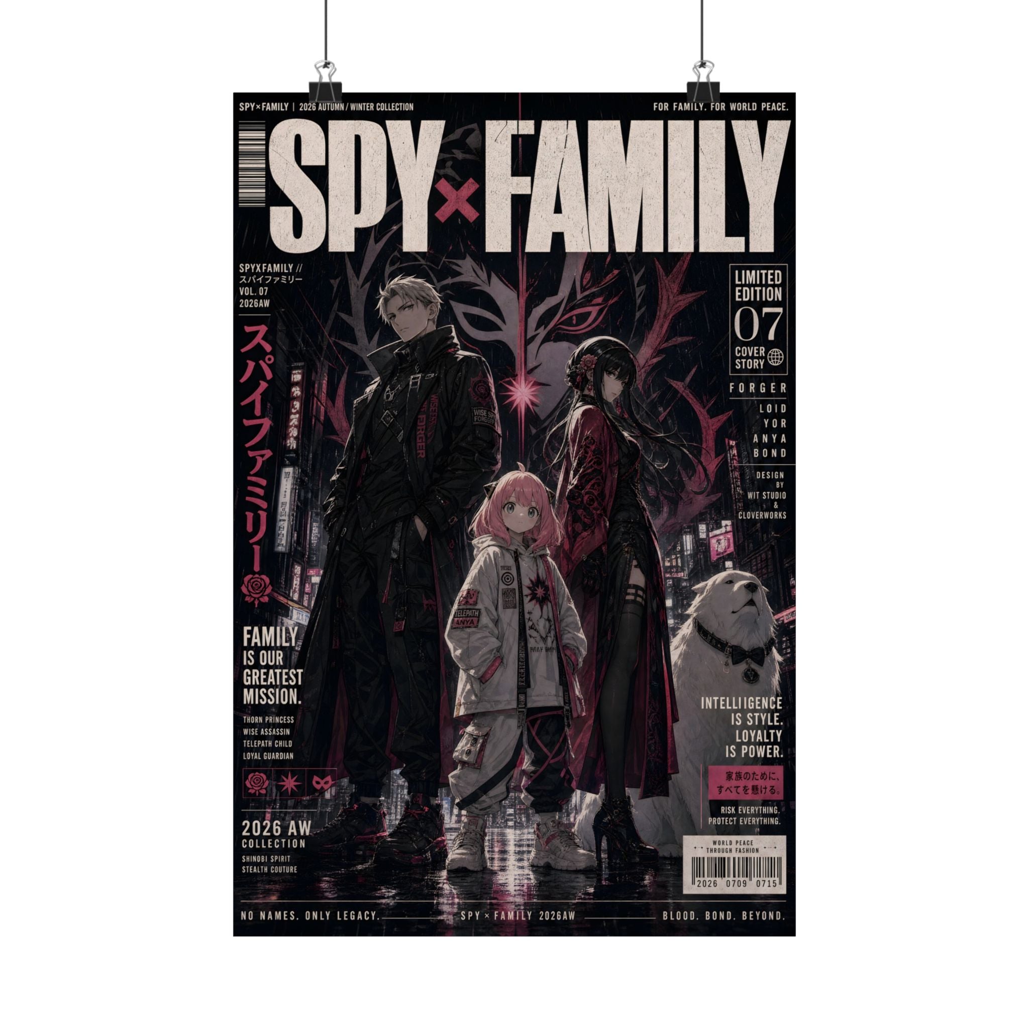 Spy x Family Forger Family Streetwear Anime Poster