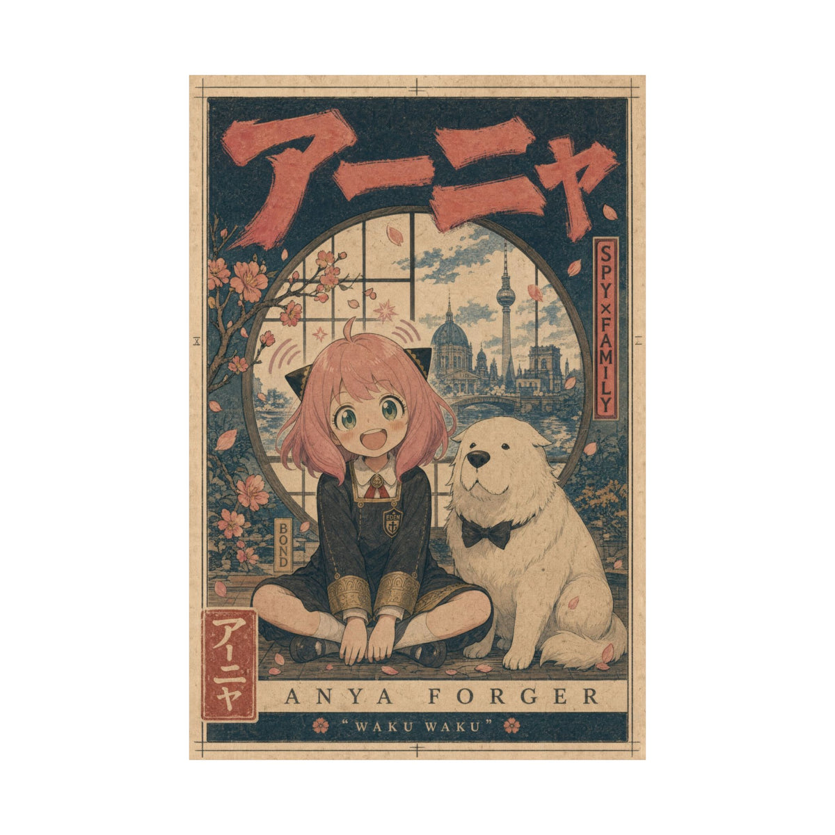 Spy x Family Anya Bond Window Seat Anime Poster