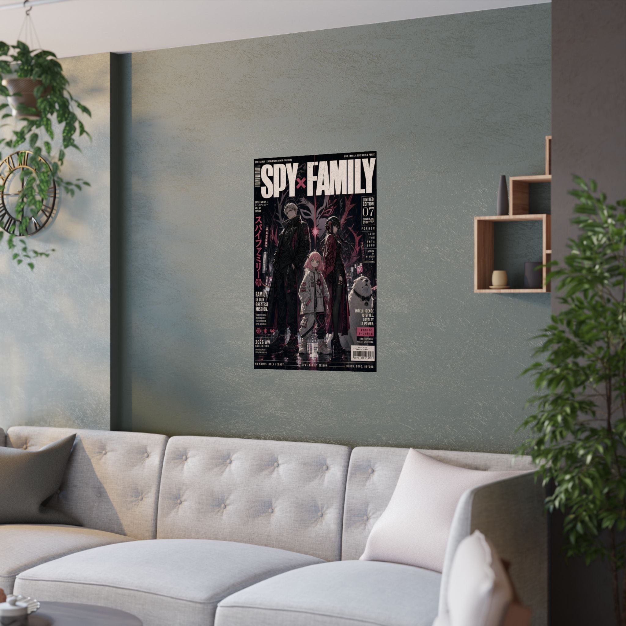 Spy x Family Forger Family Streetwear Anime Poster