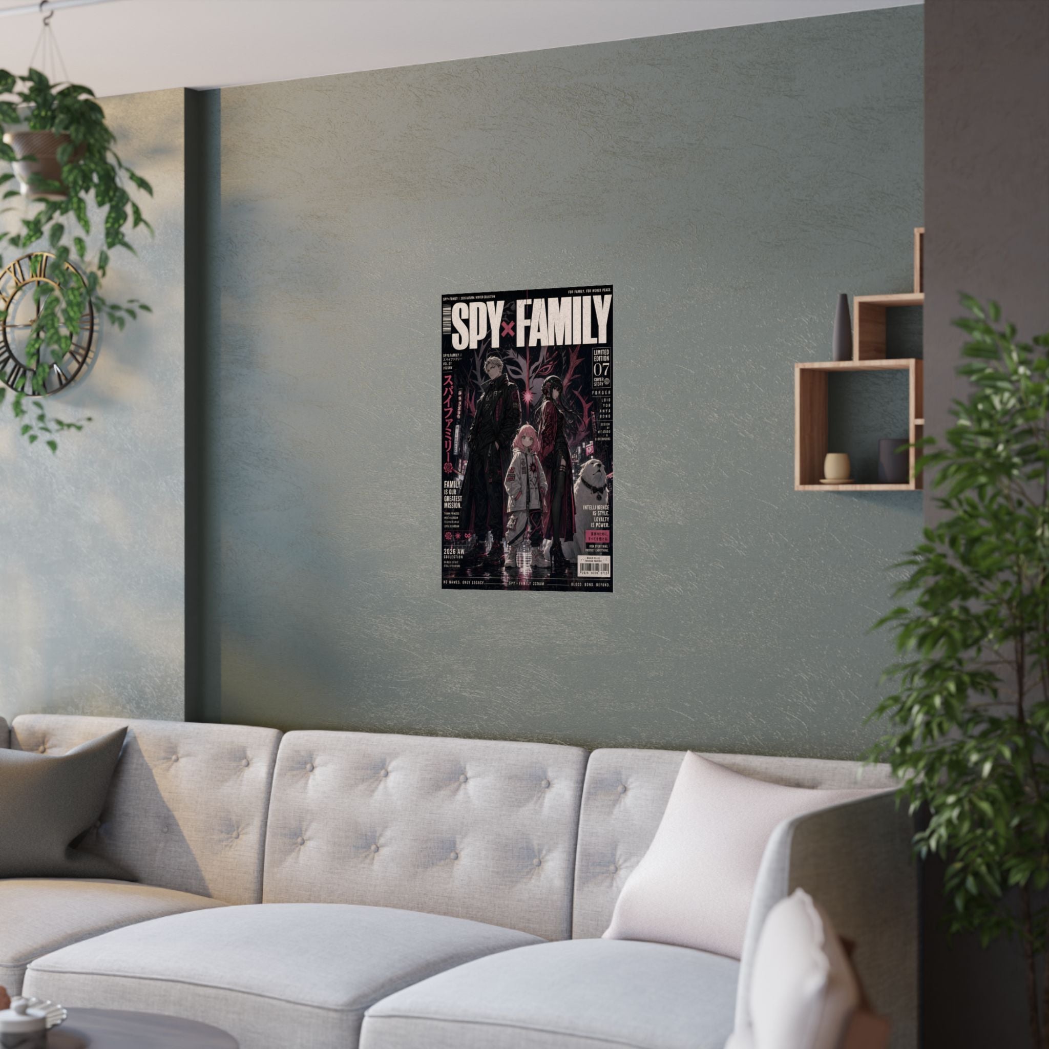 Spy x Family Forger Family Streetwear Anime Poster
