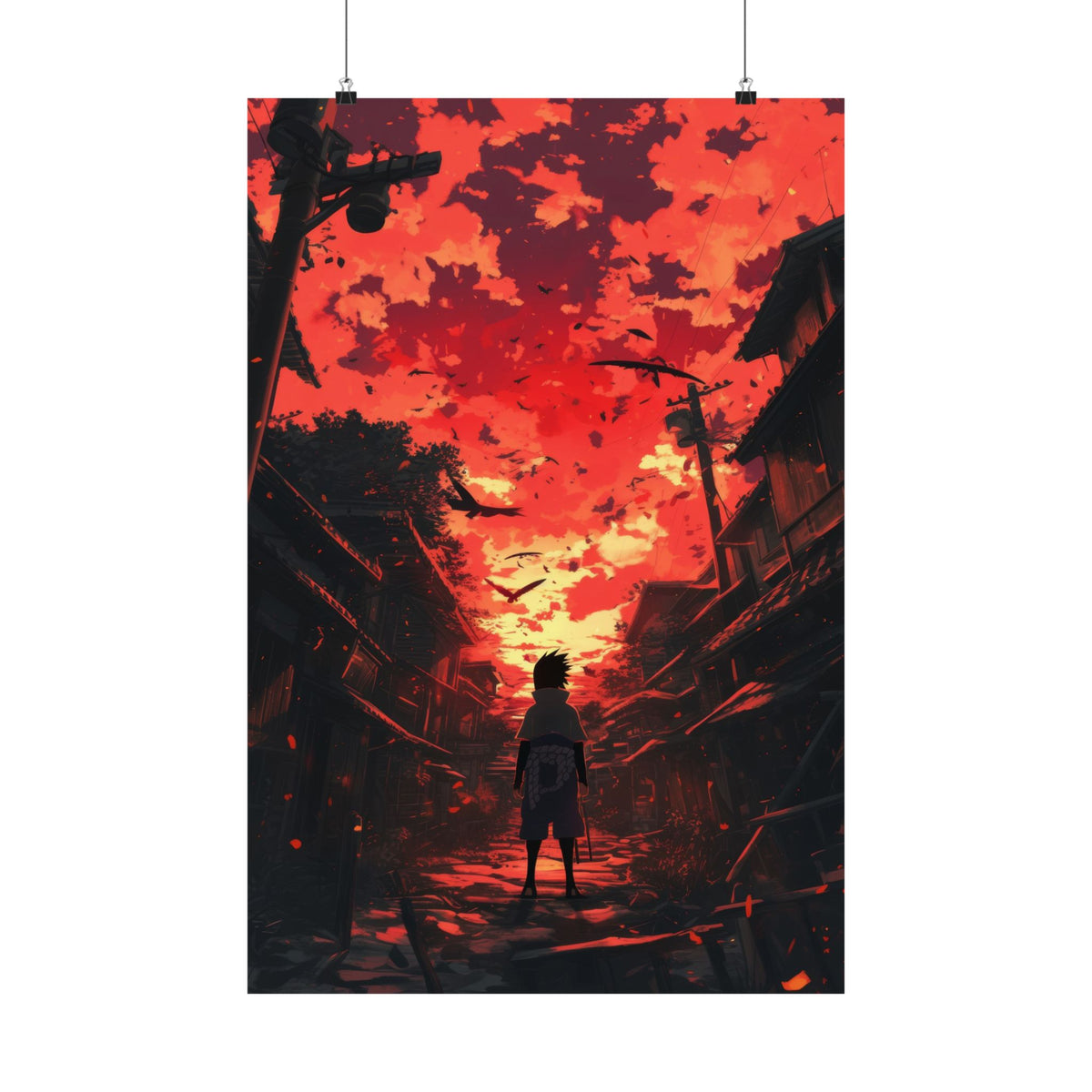 Naruto Sasuke Village Anime Poster