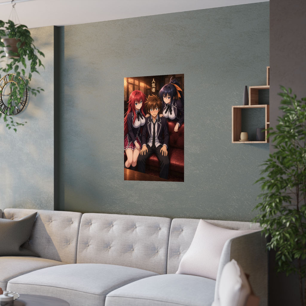 High School DxD P05 Issei Rias Akeno Rivalry Anime Poster
