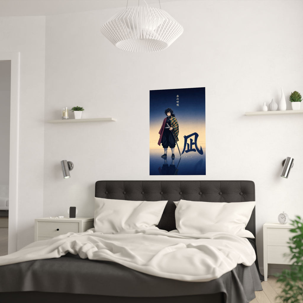 Demon Slayer Giyu Nagi Minimal Still Water Anime Poster
