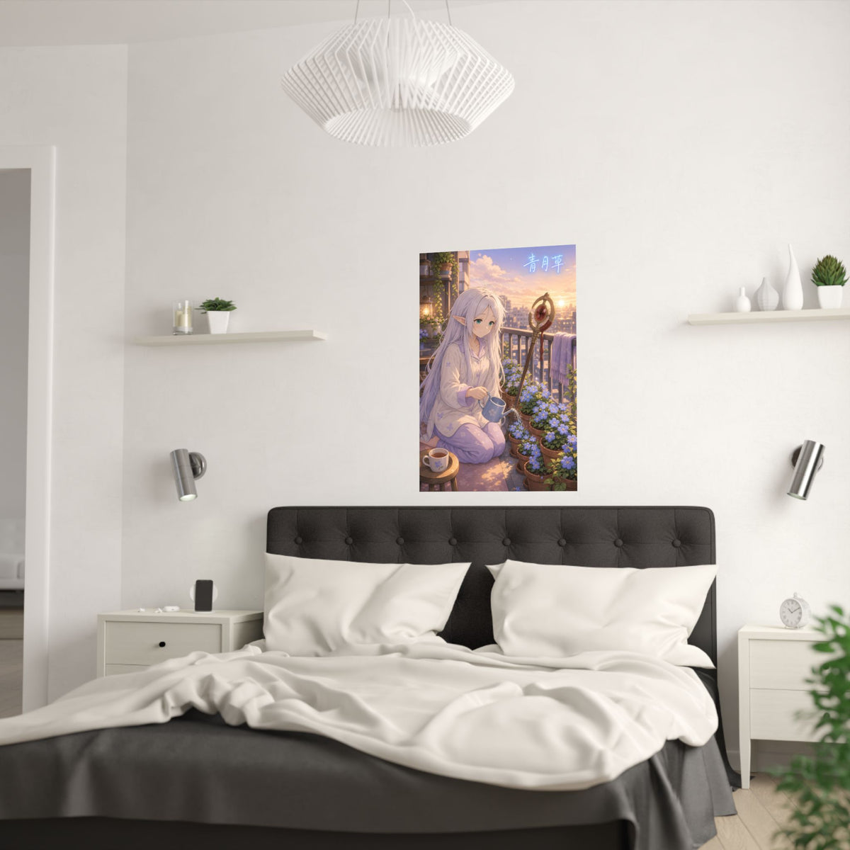 Frieren Fr39 Blue Moon Balcony Anime Poster