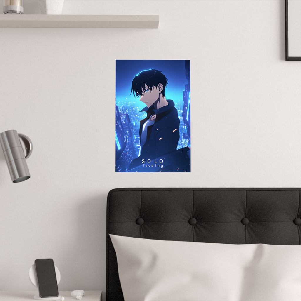 Solo Leveling Jinwoo City Anime Poster