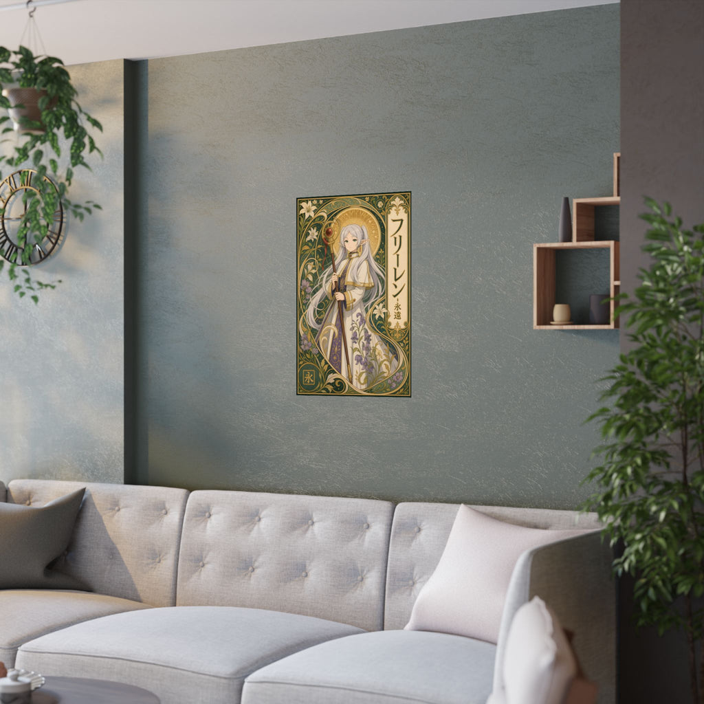 Frieren Fr13 Art Nouveau Anime Poster